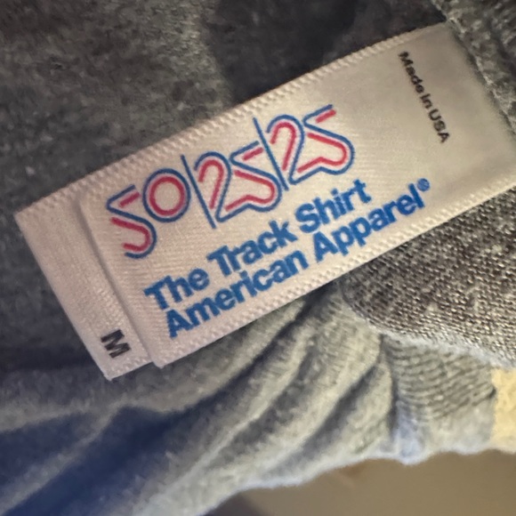 American Apparel The Track Shiry Gray Shortsleeve Tee Men’s Casual Top sz Medium - Picture 7 of 8